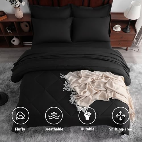 NTBAY Queen Microfiber Bed in a Bag, Comforter Set 7 Piece - Image 2