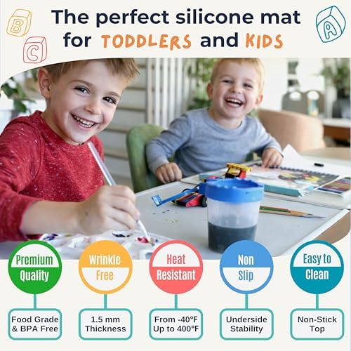 Silicone Craft Mat for Painting, PlayDoh and Art Projects - Image 4