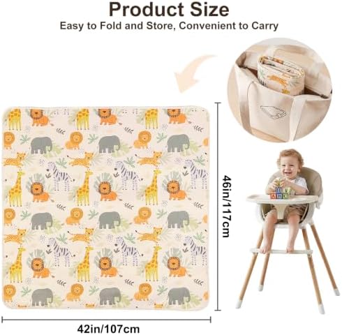 Basumee Splat Mat for Under High Chair, Waterproof & Mess-Proof Floor Mat - Image 6