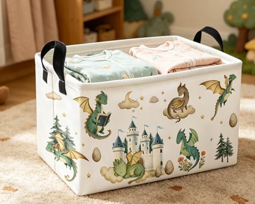 Essme Rectangular Kids Baskets, Dinosaur Storage Box, Cute Basket - Image 4