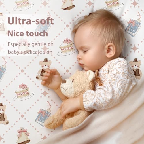 Baby Bedside Bassinet Sheets Fitted, 33”x20” Compatible - Image 3