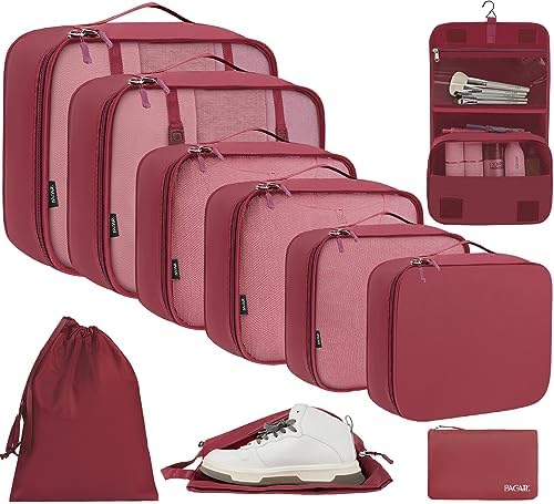 BAGAIL 6 Set/8 Set/10 Set Packing Cubes Various Sizes Packing Organizer by BAGAIL
