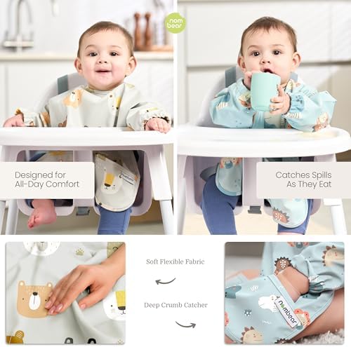 Waterproof Smock Baby Bibs for Eating - Image 3