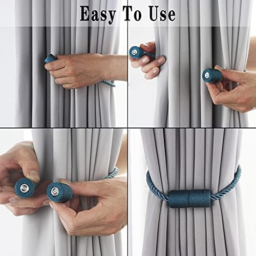 2 Pack Strong Magnetic Curtain Tiebacks Outdoor Elegant Decorative Tie Backs - Image 4