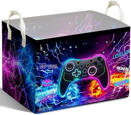 Gamer Console Storage Box, Foldable Waterproof Toy and Clothes Storage Box by Unknown