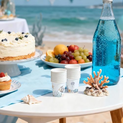 WRAPAHOLIC 3oz Blue Seafish Bathroom Cups - Image 6