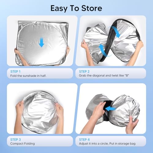 KUST Windshield Sun Shade for 2017-2023 GMC Acadia SUV Accessories Window - Image 6