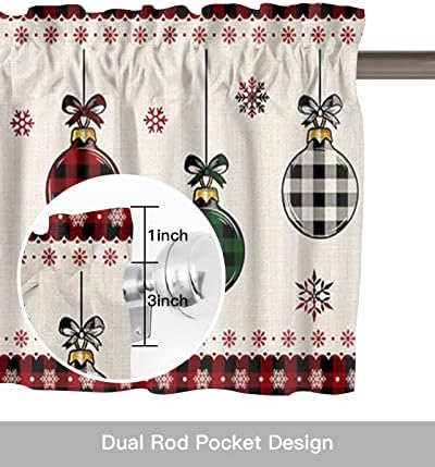 Vandarllin Christmas Kitchen Curtains Valances - Image 6