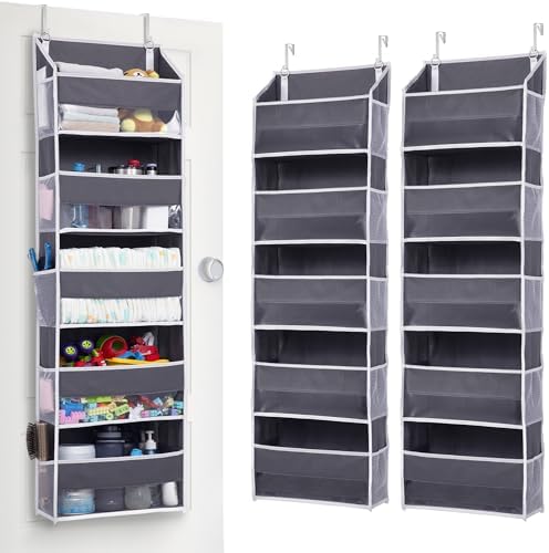 ULG 2 Pack 5-tier Over the Door Organizer Dark Gray by ULG