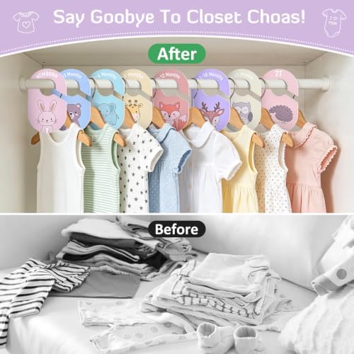 INFANZIA Baby Closet Dividers 8 Pack Double-Sided Nursery Clothes Organizer - Image 7