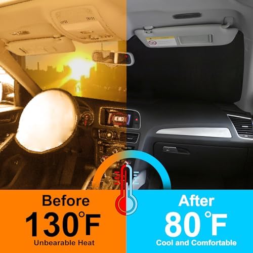 TINGLU Sun Shade for BMW i4 M50 2022-2024 2025 Accessories Windshield Sun Shade - Image 3