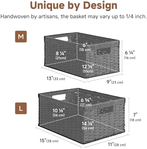 StorageWorks Wicker Storage Baskets - Image 2