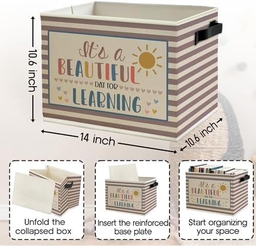 Boho Classroom Storage Bins Box - Image 6