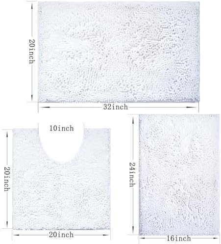 Bathroom Rugs Sets 3 Piece Non Slip, Bath Rugs - Image 3