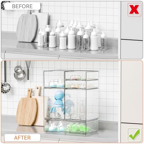 Yieach 6 Set Clear Baby Bottle Organizer - Image 6