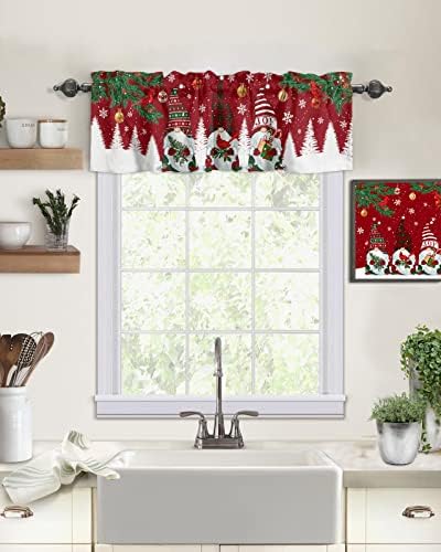 Christmas Gnomes Kitchen Curtains Valances - Image 2