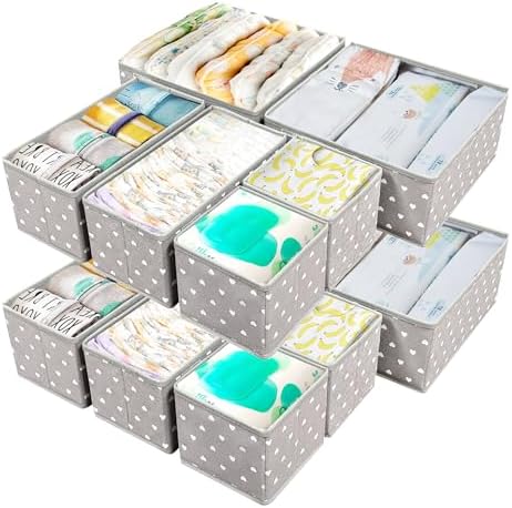 12 Pack Baby Clothes Organizer for Nursery Drawer by Unknown