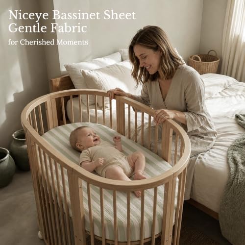 Niceye Muslin Bassinet Sheets 3-Pack - Image 3