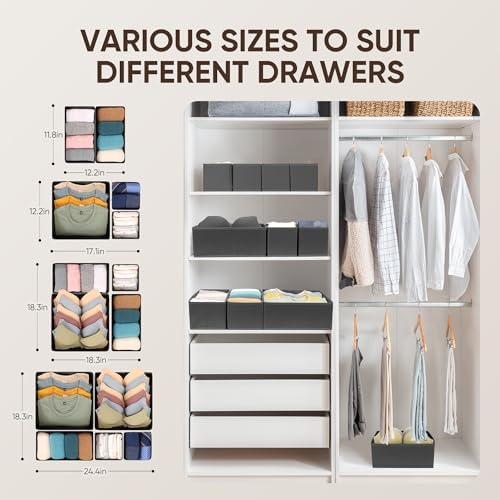 12 Pcs Drawer Organizer Clothes – Dresser Organizers - Image 5