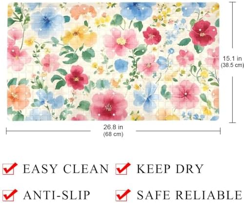 Non Slip Bathtub and Shower Mat 26.8x15.1 inch, Bath Mat - Image 4