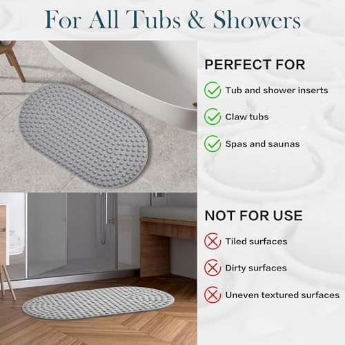 Non Slip Shower Mat 27x15 - Image 7