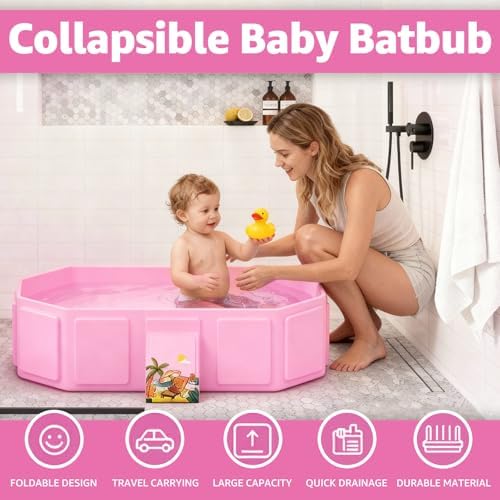 Collapsible Baby Bathtub, Toddler Bathtub - Image 3