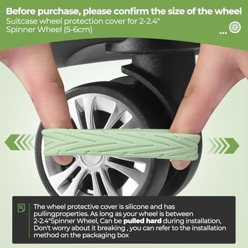 8Pcs Upgrade Luggage Wheel Covers, Travel Accessories - Image 3