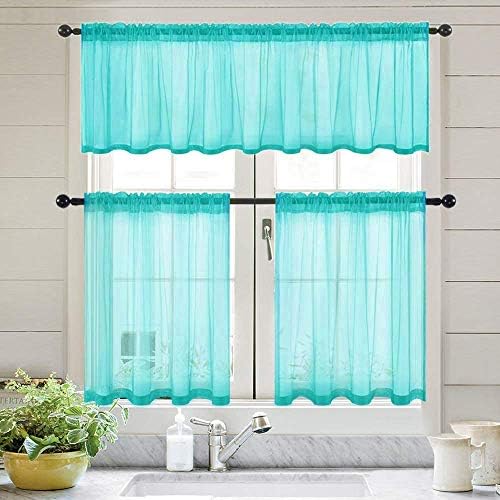 MIULEE Turquoise Window Valance 1 Panel 54W x 18L - Image 6