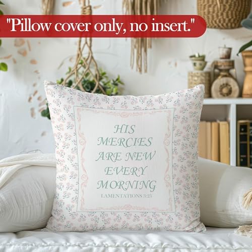 Christian Scripture Throw Pillow Cover 18x18 Inches, Baby Girl Nursery Decor - Image 2