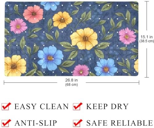Shower Mat Bathtub Mat, 26.8x15.1 inch, Non-Slip Bath Mat - Image 4