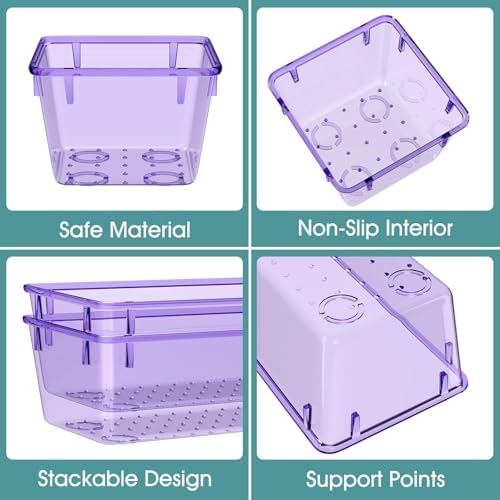 25 PCS Plastic Drawer Organizer Set, Makeup Organizers and Storage Bins - Image 3