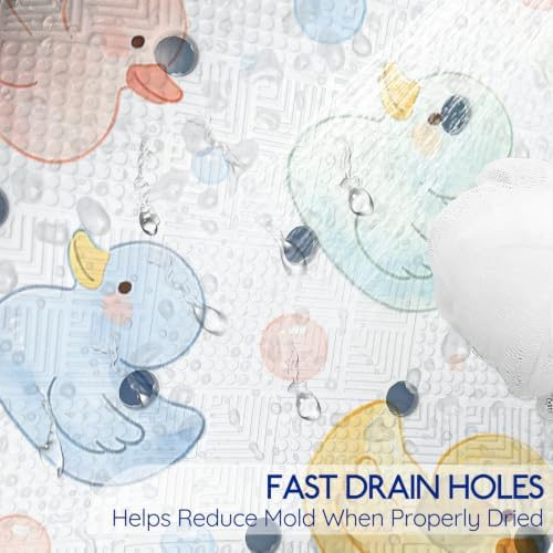 Kids Bathtub Mat Non Slip, 40 x 16 Inch Tub Mat - Image 5