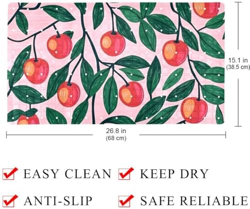 Non Slip Shower Mat Bathtub Mat 15.1x26.8 Inch, Quick Dry Bath Mat - Image 4