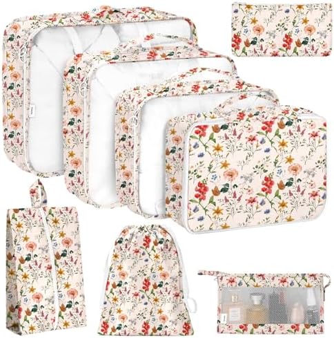 KPX 8 Set Packing Cubes for Travel, Luggage Packing Organizers Accessories by KPX