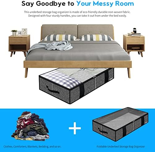 Onlyeasy Underbed Fabric Storage Bags Organizer - Image 6