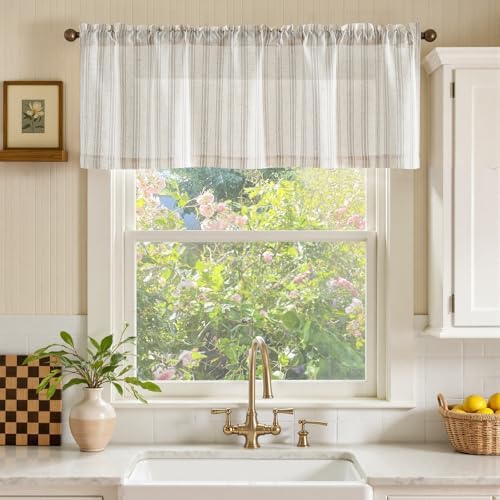 jinchan Linen Stripe Kitchen Valances - Image 2