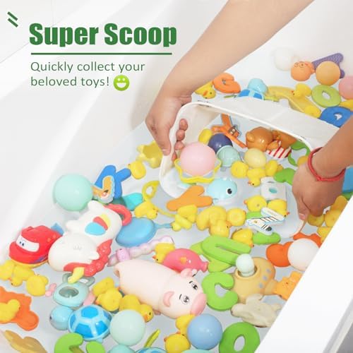 Ligereza Quick Scoop Baby Mesh Bath Toy Storage, 2x Capacity & Large Opening - Image 2