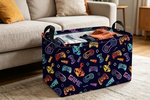 Essme Rectangular Game Basket, Kids Storage Bins Organizer - Image 7