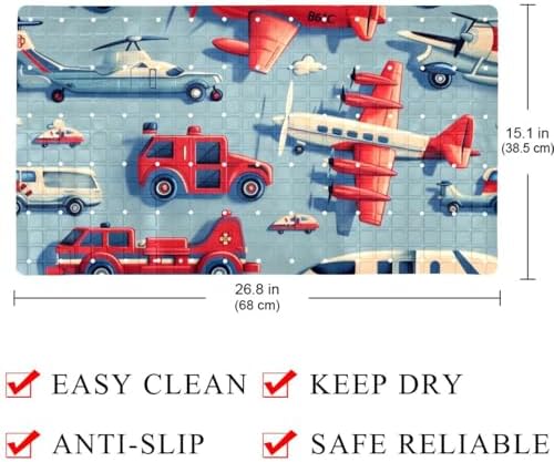 Non Slip Bathtub and Shower Mat 26.8x15.1 inch, Bath Mat - Image 4