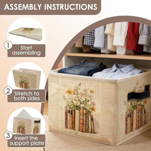Floral Bookish Storage Bins - Image 4