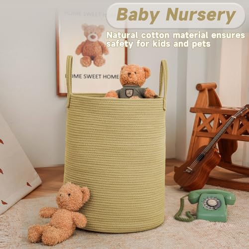 JMvicyroam 60L Cotton Rope Laundry Basket Hamper - Image 2