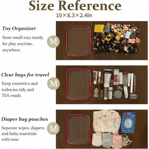 4 pcs Clear Zipper Pouches, Hard Shell Zipper Case, Toiletry Bag - Image 4