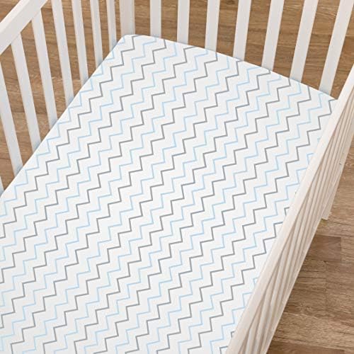 American Baby Company Printed 100% Cotton Jersey Knit Fitted Crib Sheet - Image 2