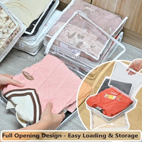 6 Pack Clear Clothes Storage Bags - Image 5