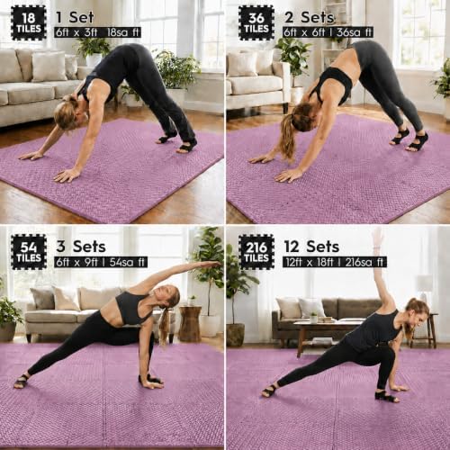 18 Pcs EVA Foam Floor Tiles, Puzzle Exercise Mat Set - Image 6