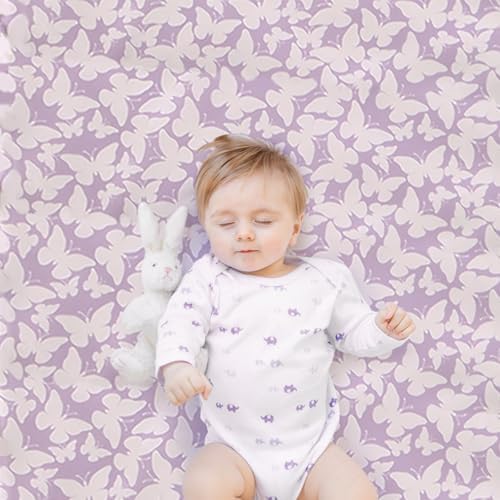 Mini Crib Bedding Set for Girls, 3 Pieces Floral Butterfly Baby Girl Bedding Set - Image 7