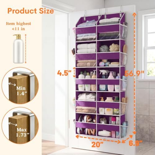 Ofiray-home 5-Tier Over Door Organizer, 10-Compartment Wide Storage Rack - Image 4