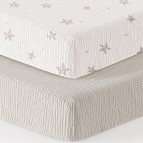 Bearmoss Muslin Mini Crib Sheets by Bearmoss