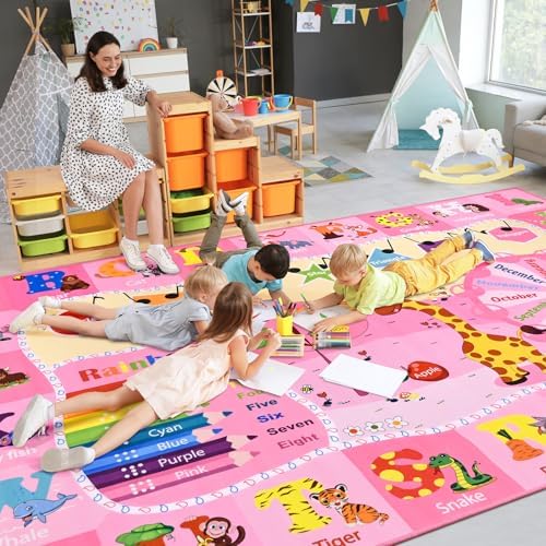 BENRON 6x9 Playroom Rug for Kids Washable, Play Mat - Image 5