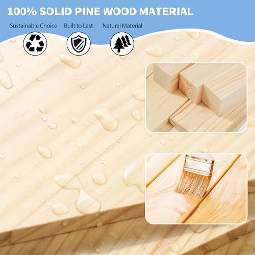 Solid Pine Wood Kids Bookshelf, Double-Sided Nursery Book Shelves, Portable - Image 4